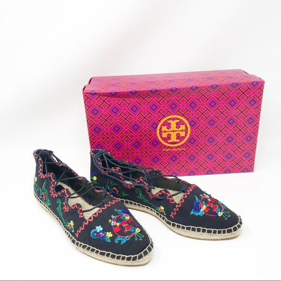 NEW Tory Burch Sonoma Embroidered Ghillie Flat 6 - Picture 4 of 8